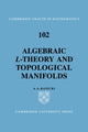 Book cover of: Algebraic L-theory and Topological Manifolds. By: Andrew Ranicki
