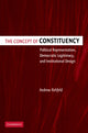 Book cover of: Concept of Constituency. By: Andrew Rehfeld