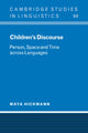 Book cover of: Children's Discourse. By: Maya Hickmann
