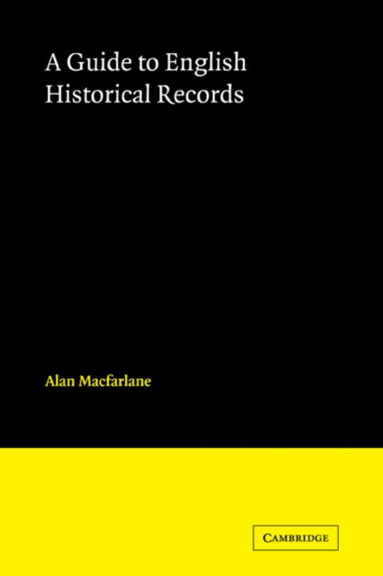 Book cover of: English Historical Records. By: Alan MacFarlane
