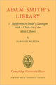 Book cover of: Adam Smith's Library. By: Hiroshi Mizuta