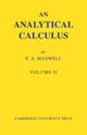 Book cover of: Analytical Calculus: Volume 2. By: Edwin Arthur Maxwell