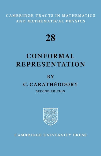 Book cover of: Conformal Representation. By: C. Caratheodary
