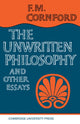 Book cover of: Unwritten Philosophy and Other Essays. By: Francis Macdonald Cornford