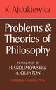 Book cover of: Problems and Theories of Philosophy