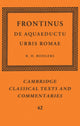 Book cover of: Frontinus: De Aquaeductu Urbis Romae. By: Frontinus