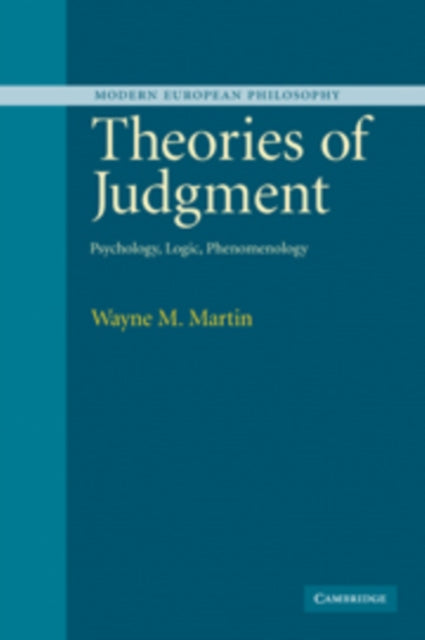 Book cover of: Theories of Judgment. By: Wayne Martin