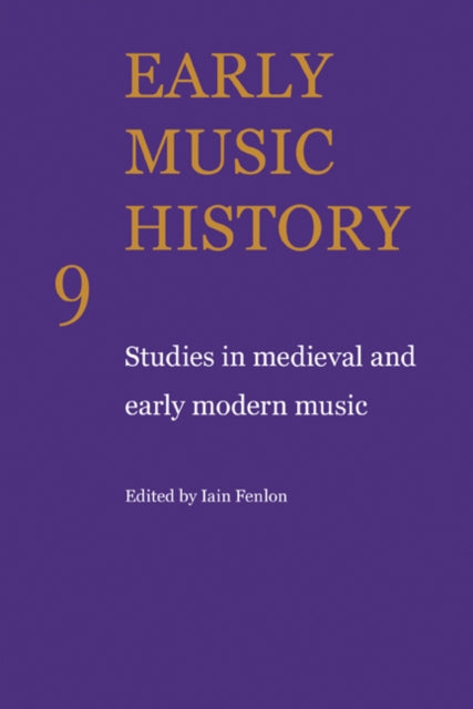Book cover of: Early Music History. By: Iain Fenlon