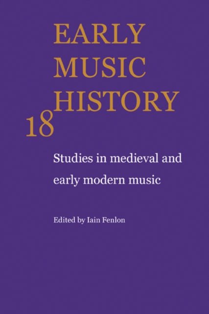Book cover of: Early Music History. By: Iain Fenlon