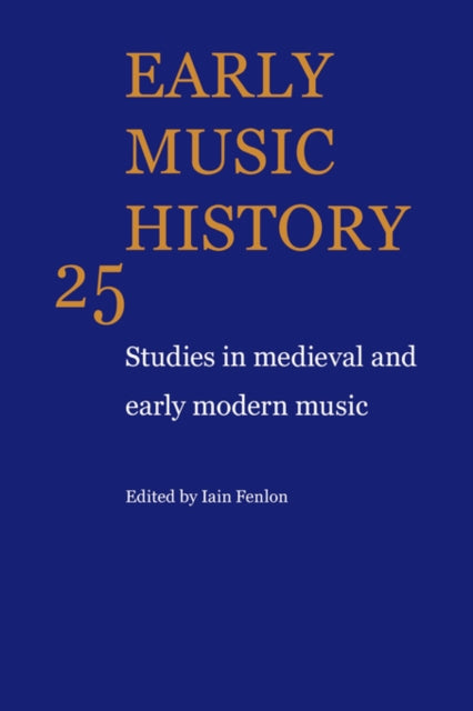 Book cover of: Early Music History. By: Iain Fenlon