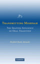Book cover of: Transmitting Mishnah. By: Elizabeth Shanks Alexander