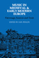 Book cover of: Music in Medieval and Early Modern Europe. By: Iain Fenlon