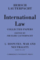 Book cover of: International Law: Volume 5 , Disputes, War and Neutrality, Parts IX-XIV