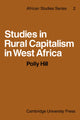 Book cover of: Studies in Rural Capitalism in West Africa. By: Polly Hill
