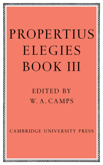 Book cover of: Elegies Bk 3 Camps. By: Sextus Propertius