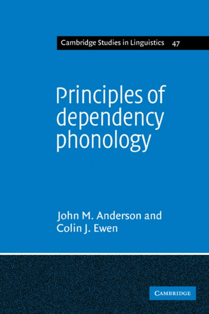 Book cover of: Principles of Dependency Phonology. By: John M. Anderson