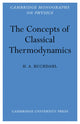 Book cover of: Concepts of Classical Thermodynamics. By: H Buchdahl
