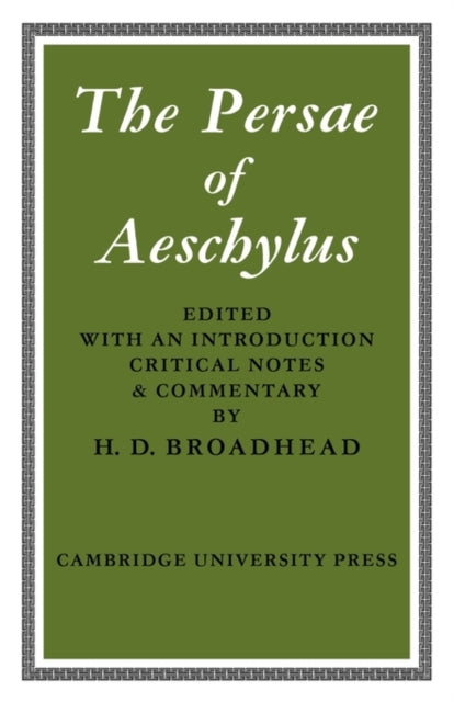Book cover of: Persae of Aeschylus