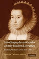 Book cover of: Autobiography and Gender in Early Modern Literature. By: Sharon Cadman Seelig