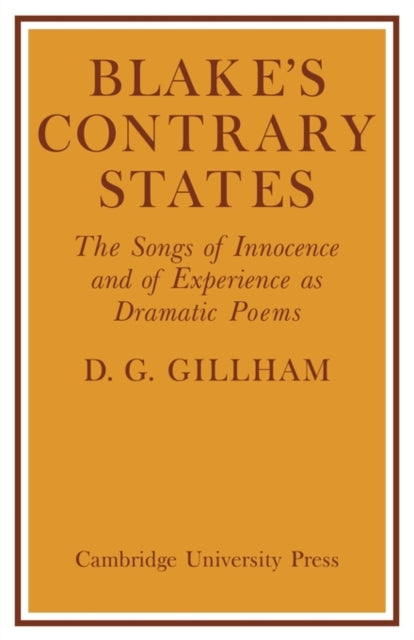 Book cover of: Blake's Contrary States. By: Bill Gillham