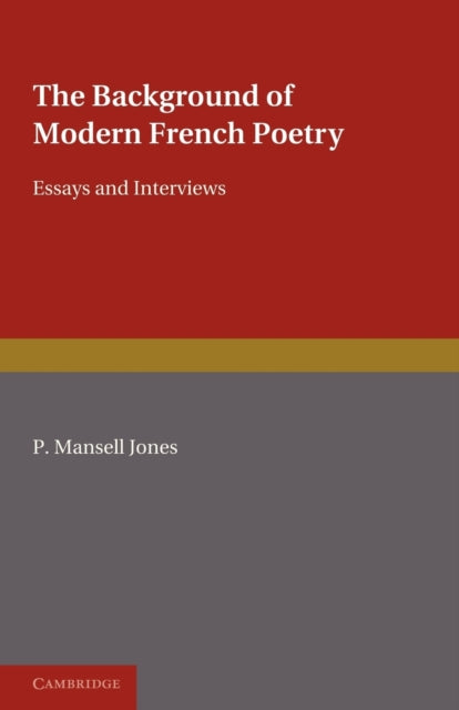 Book cover of: Background of Modern French Poetry. By: P. Mansell Jones