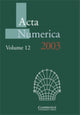 Book cover of: Acta Numerica 2003: Volume 12. By: Arieh Iserles