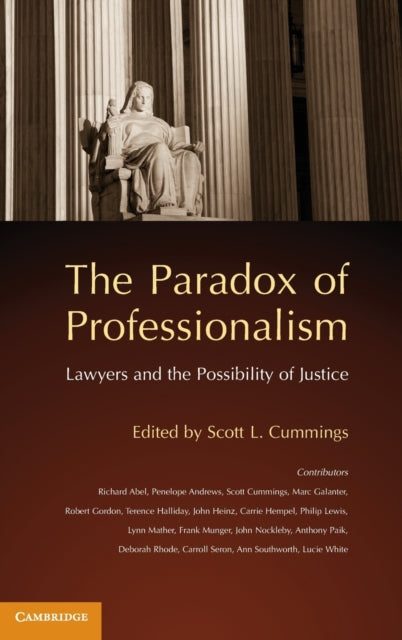 Book cover of: Paradox of Professionalism. By: Scott L. Cummings