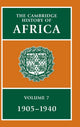 Book cover of: Cambridge History of Africa. By: A. D. Roberts