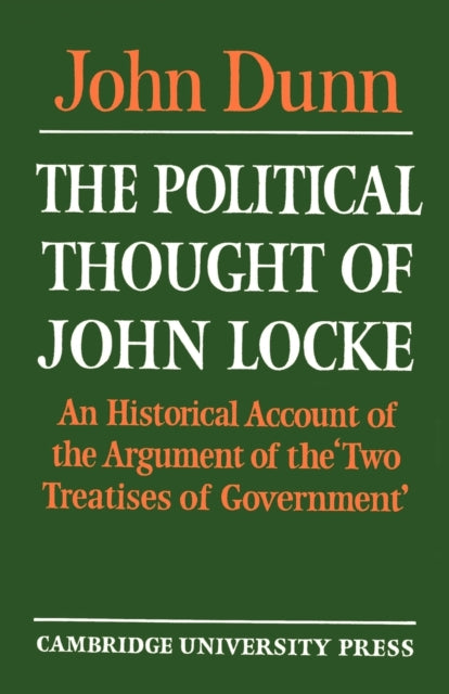 Book cover of: Political Thought of John Locke. By: John Dunn