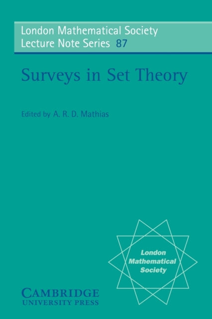 Book cover of: Surveys in Set Theory
