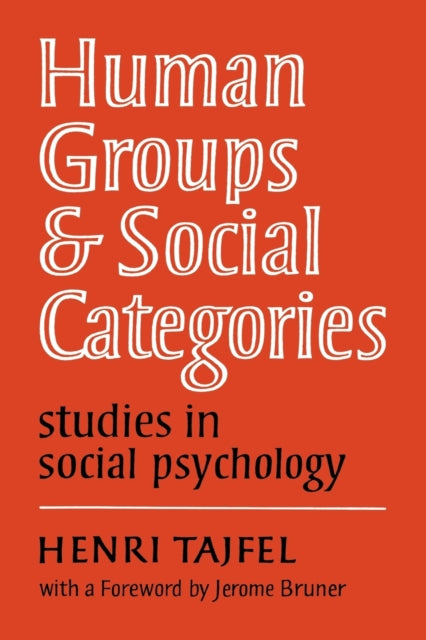 Book cover of: Human Groups and Social Categories