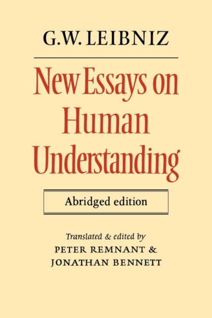 Book cover of: New Essays on Human Understanding Abridged edition