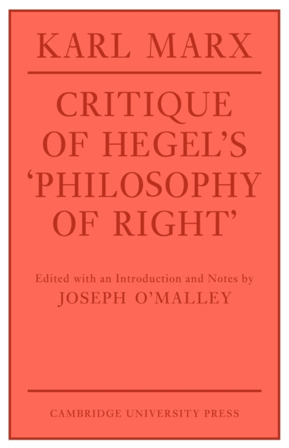 Critique of Hegel's 'Philosophy Of Right'