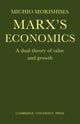 Book cover of: Marx's Economics. By: Morishima