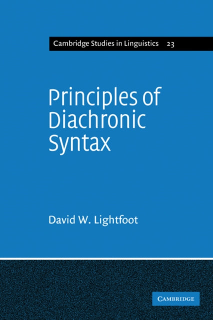 Book cover of: Principles of Diachronic Syntax