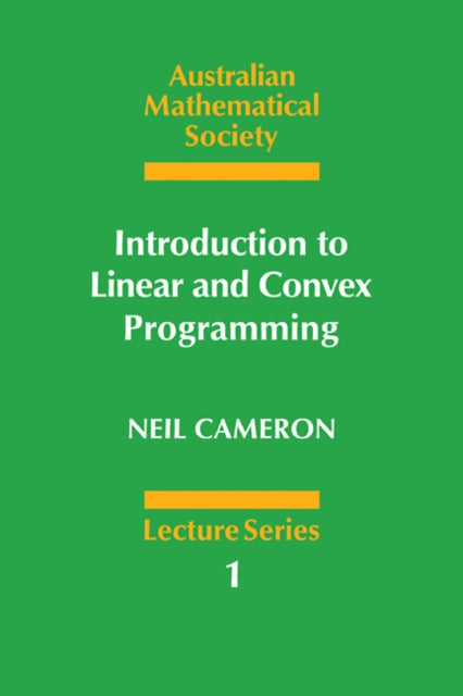 Book cover of: Introduction to Linear and Convex Programming