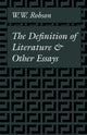 Book cover of: Definition of Literature and Other Essays