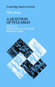 Book cover of: Question of Syllables