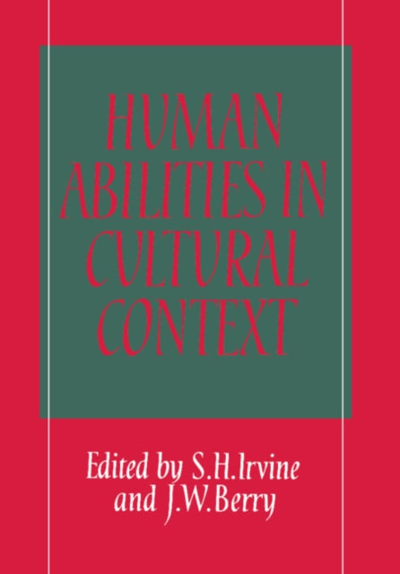 Book cover of: Human Abilities in Cultural Context