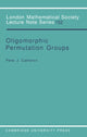 Book cover of: Oligomorphic Permutation Groups