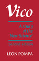 Book cover of: Vico. By: Leon Pompa