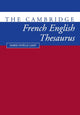 Book cover of: Cambridge French-English Thesaurus