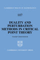 Book cover of: Duality and Perturbation Methods in Critical Point Theory
