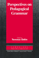 Book cover of: Perspectives on Pedagogical Grammar