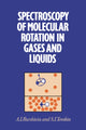 Book cover of: Spectroscopy of Molecular Rotation in Gases and Liquids