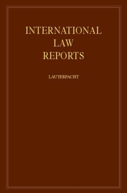Book cover of: International Law Reports. By: Hersch Lauterpacht