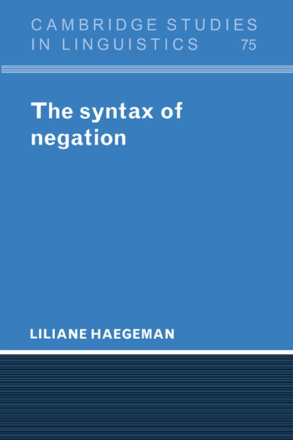 Book cover of: Syntax of Negation