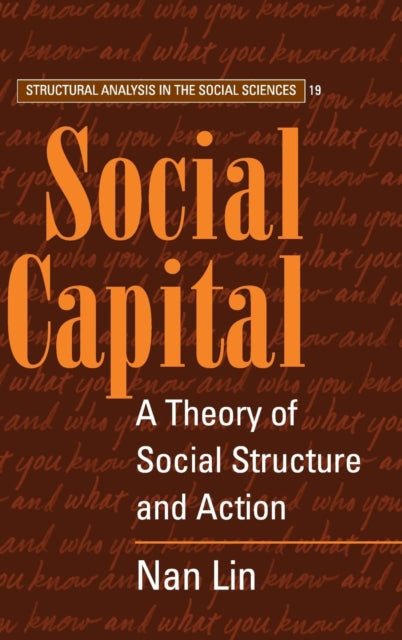 Book cover of: Social Capital. By: Nan Lin