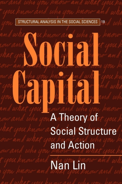 Book cover of: Social Capital. By: Nan Lin