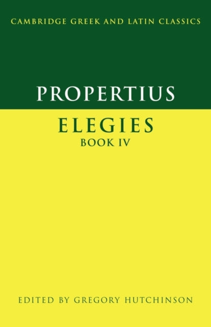 Book cover of: Propertius: Elegies Book IV. By: Sextus Propertius